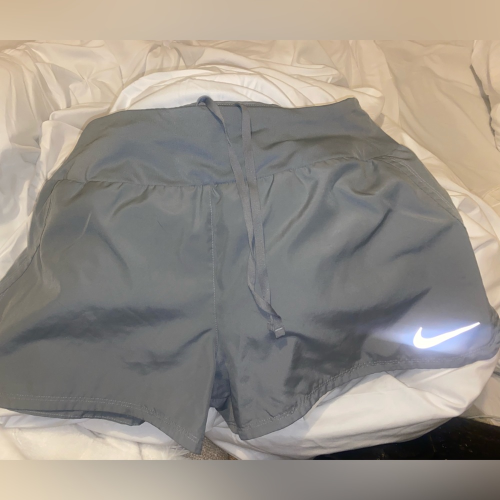 Grey Nike running shorts